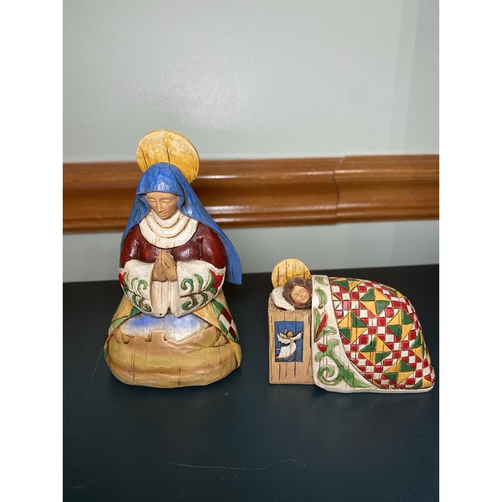 Jim Shore Mary Baby Jesus Figurines Nativity Set Christmas Enesco